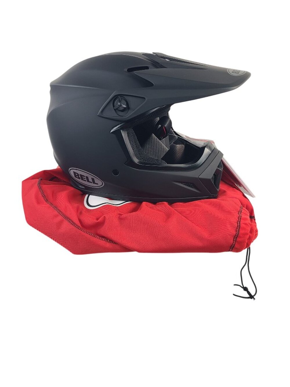NEW Bell MX-9 MIPS Matte Black Motorcycle Helmet Medium New With Red Storage Bag